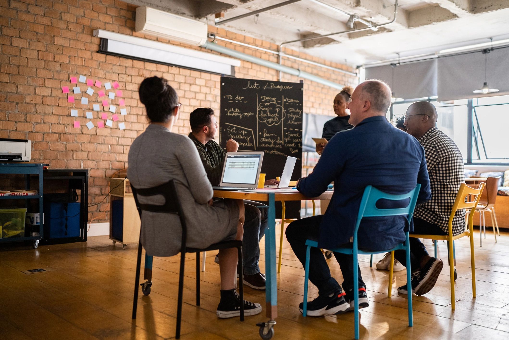 Senior professional speaking during a meeting